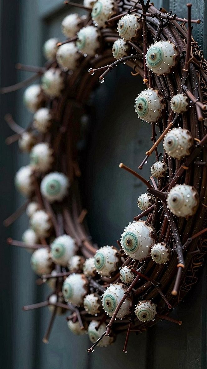 Making a Spooky Eyeball Wreath for Your Autumn Living Room