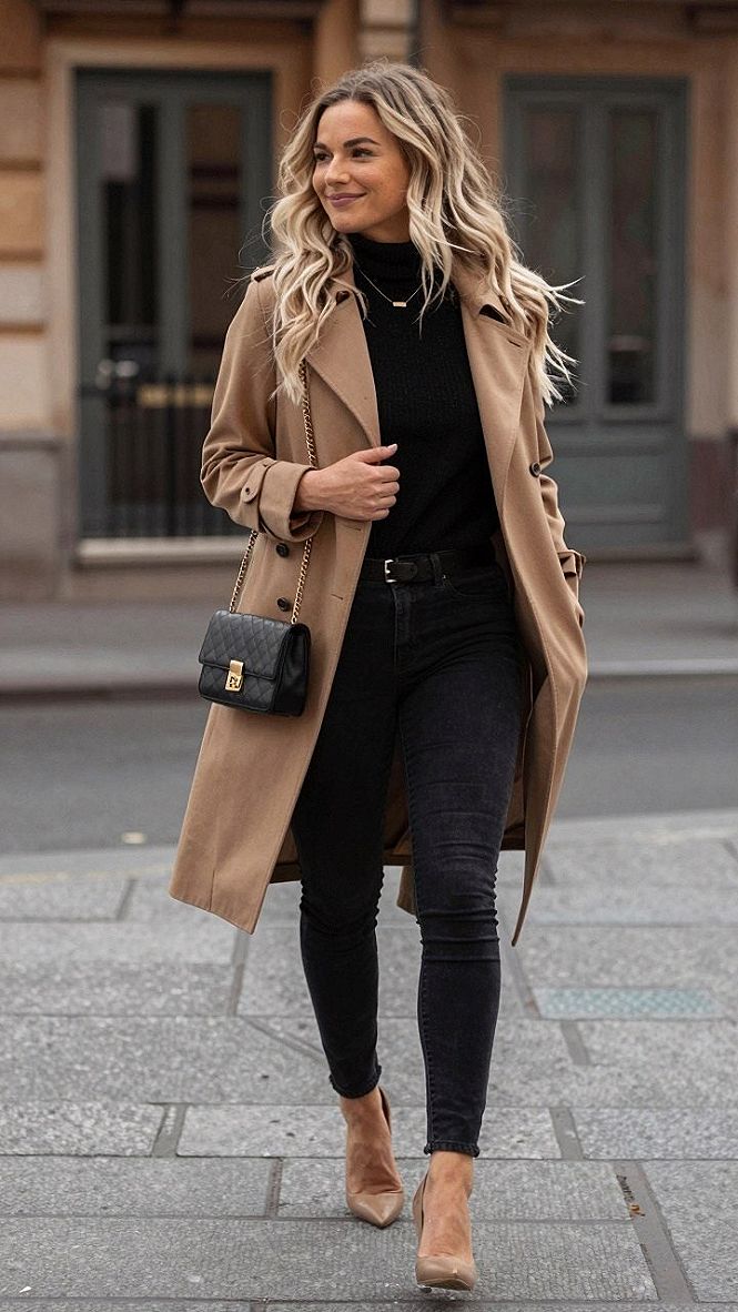 Maintaining Your Camel Trench Coat and Dark Denim