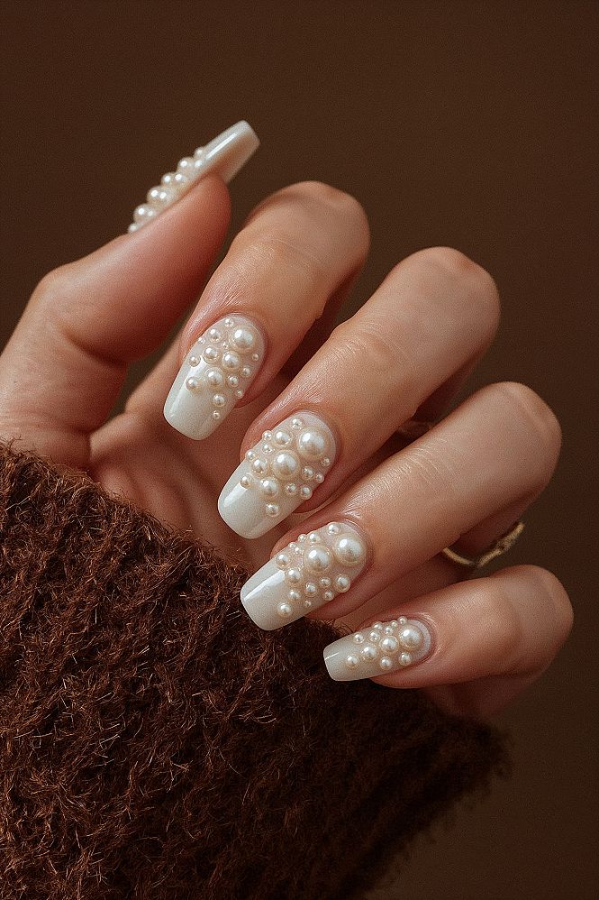 Magnificent Pearl Nails 2025: Elegant Gel Art for Weddings