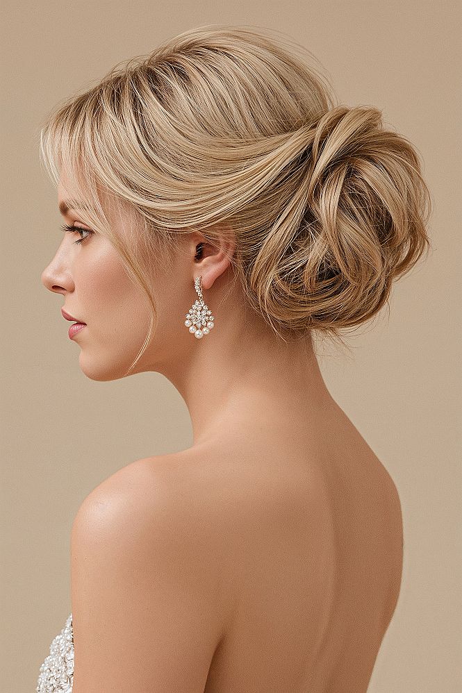 Soft Glam Bridal Updo: Timeless Elegance for Your Wedding Day