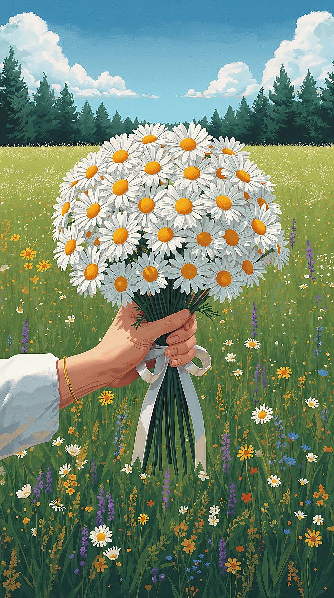 Cute Spring Aesthetic: Daisy Bouquet Flower Wallpaper Ideas