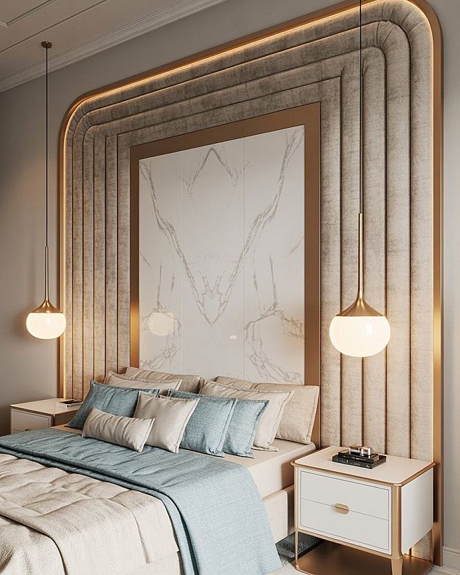 Cool Girl Bedroom Ideas: Opulent Masters Bedroom with Gold Accents & Modern Luxury