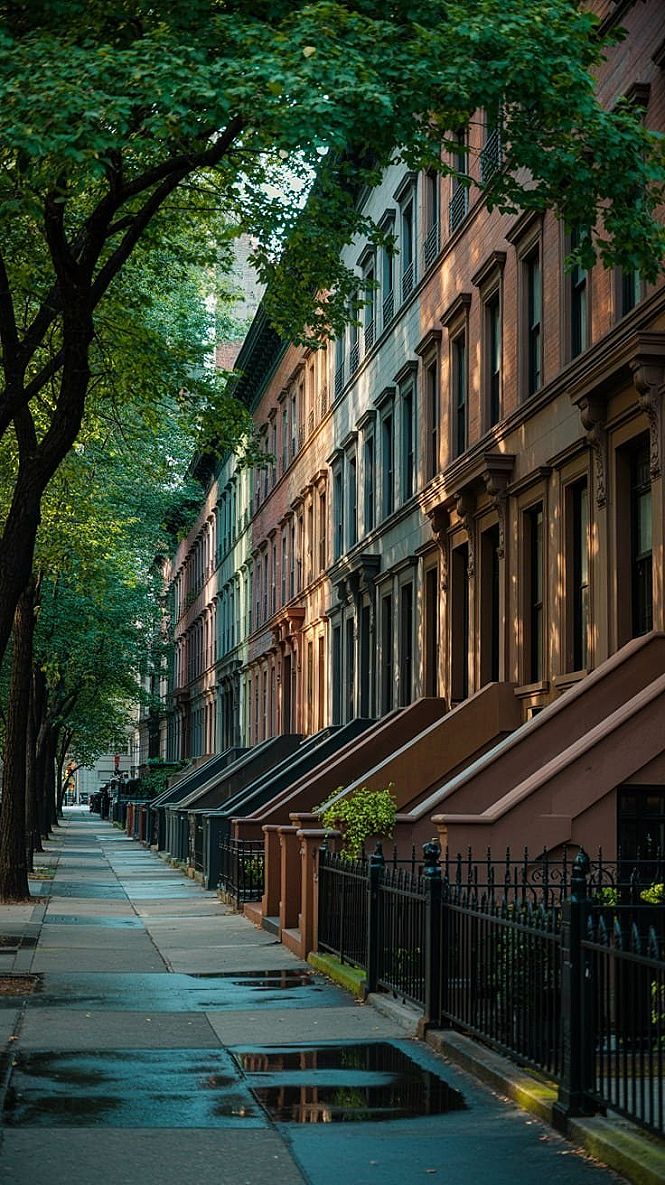 Brooklyn Aesthetics: Picturesque New York Brownstones & Urban Charm