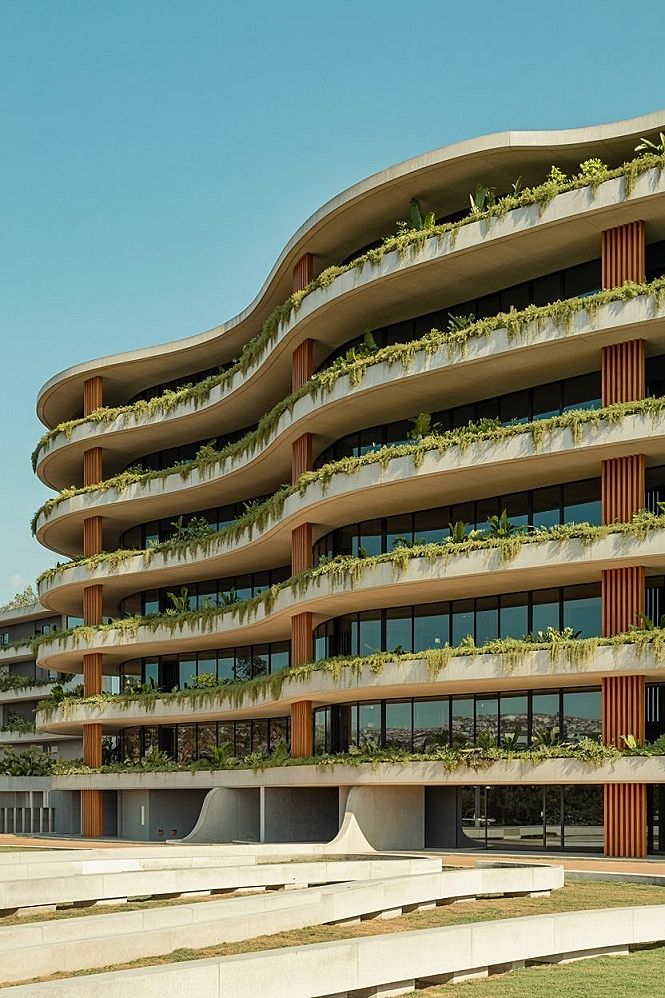 Curved Facade Apartment Building: Modern Residential Architecture