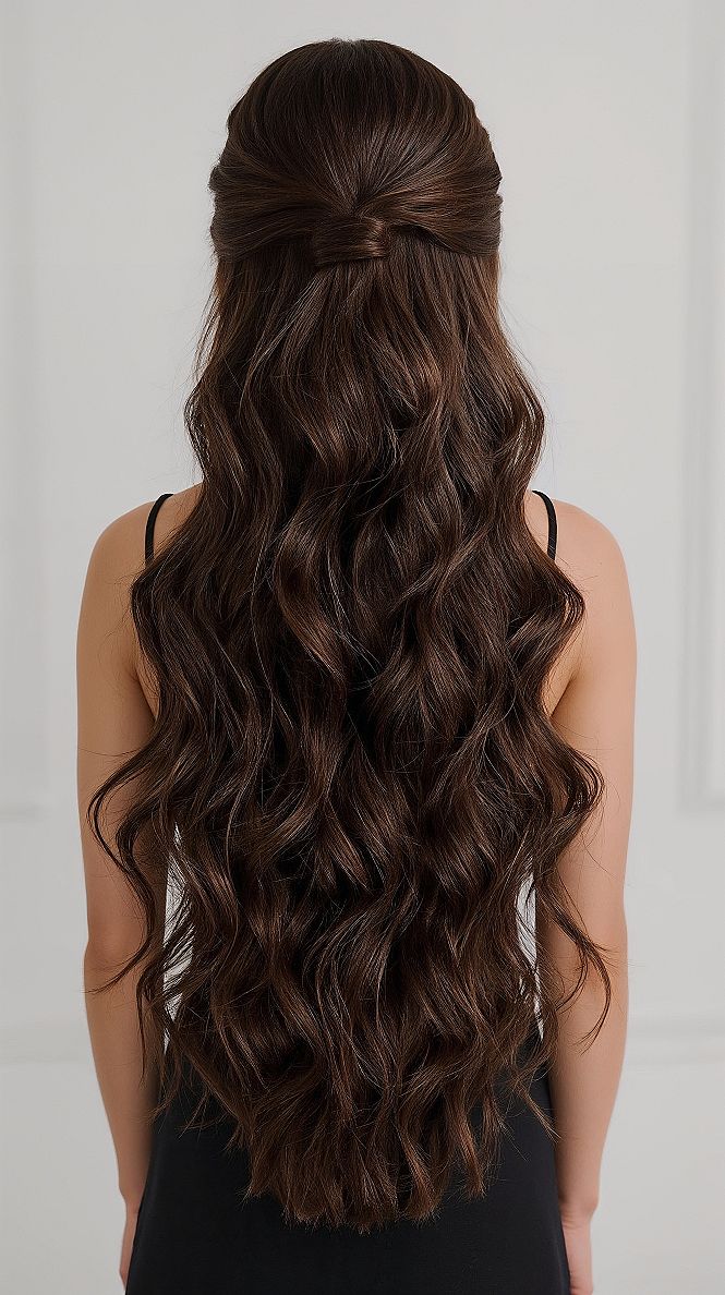 Voluminous Long Bridal Hair Updo: Stunning Wedding Style
