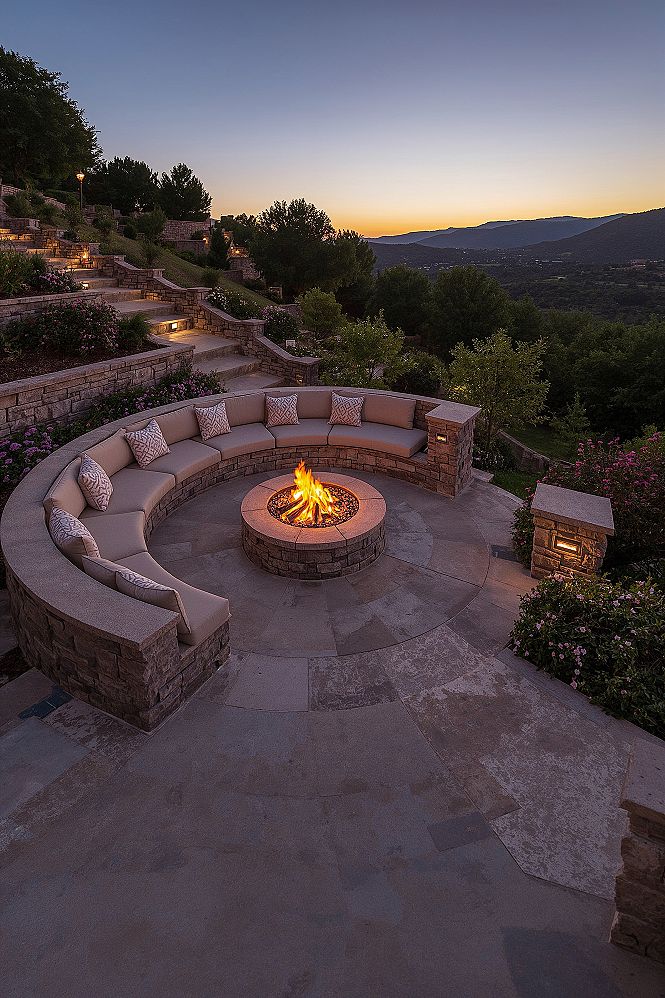 Sloped Backyard Transformation: Ultimate Fire Pit Design