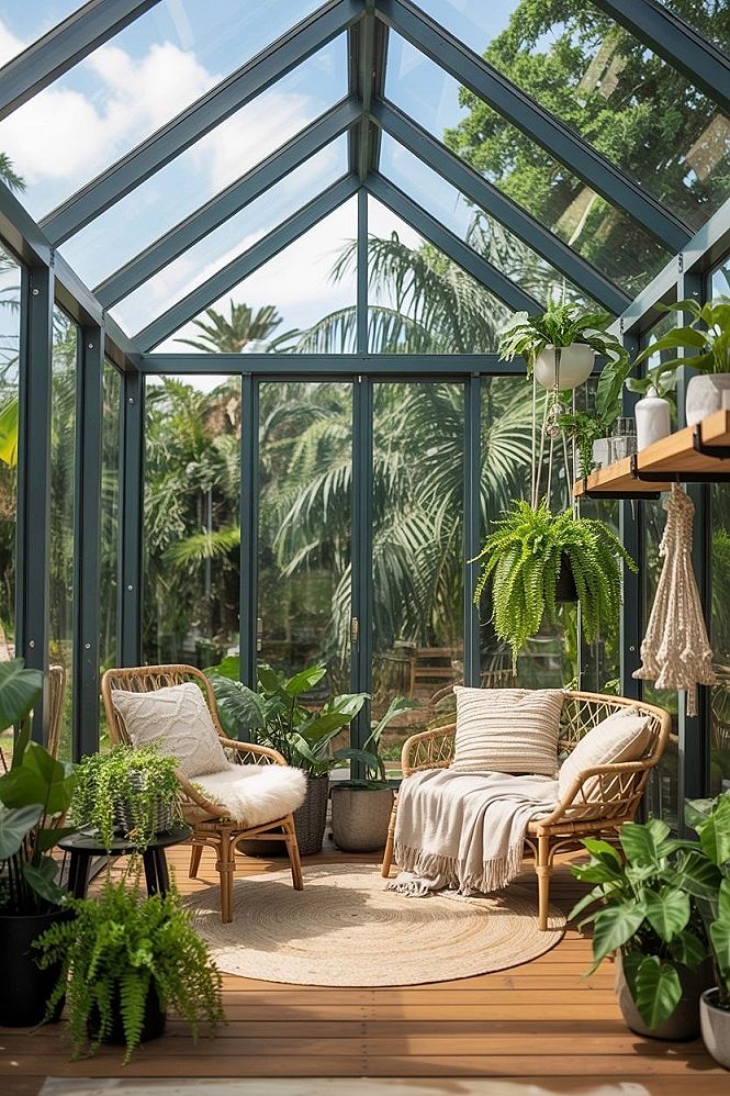 Small Sunroom Oasis: Outdoor Gardens Design Inspiration