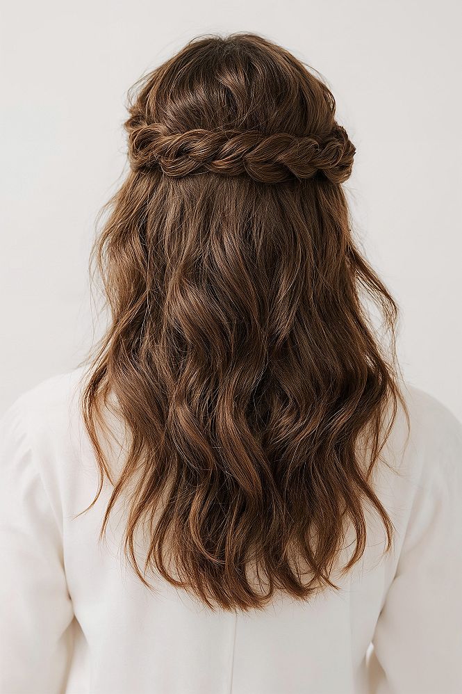 Romantic Braided Half-Up Styles: Bohemian Charm for Your Wedding