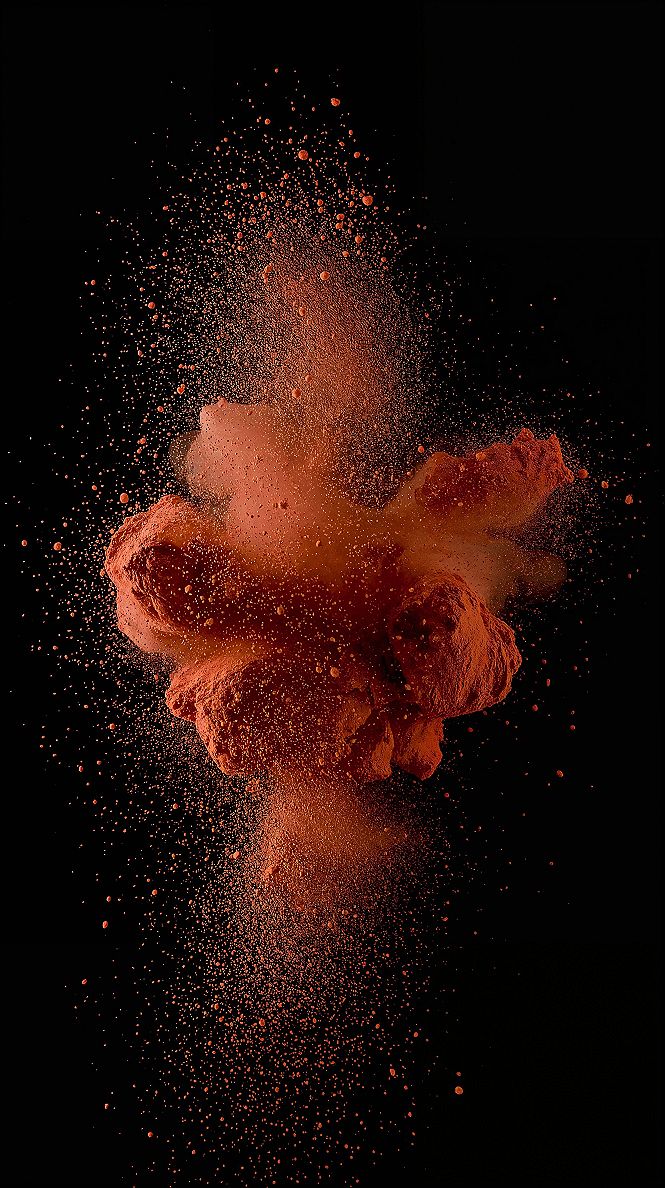 Dynamic 8K Powder Explosion: Depth Effect Wallpaper