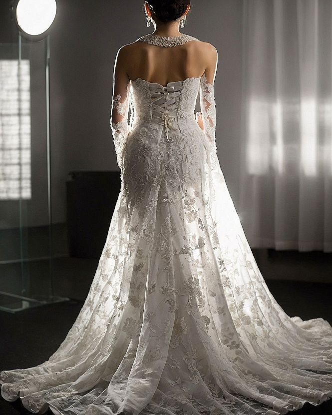 Structured Back Meets Ethereal Lace Cascade