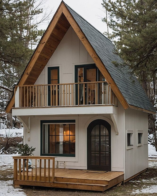 Modern Angles Meet Natural Wood Exterior