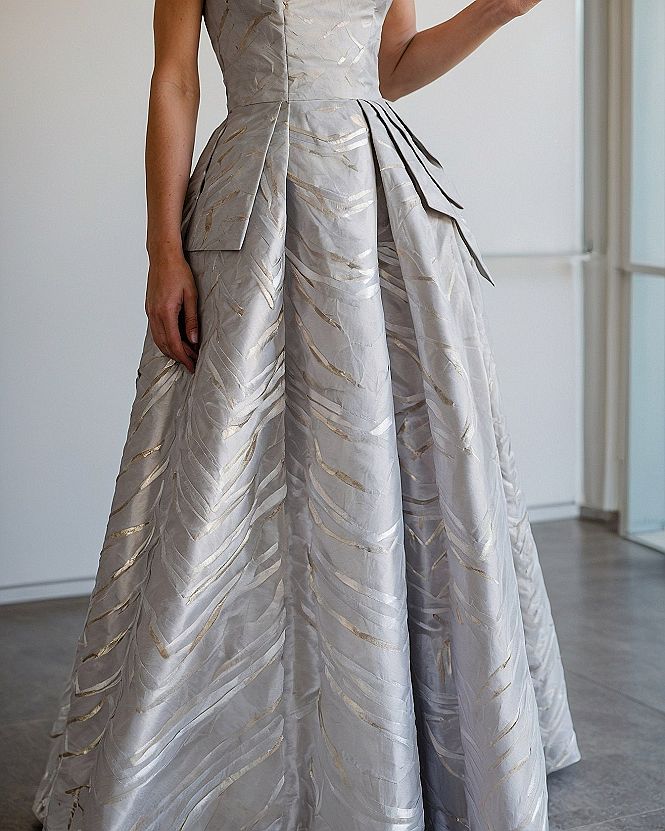 Styling a Metallic Floral Long Dress for Summer