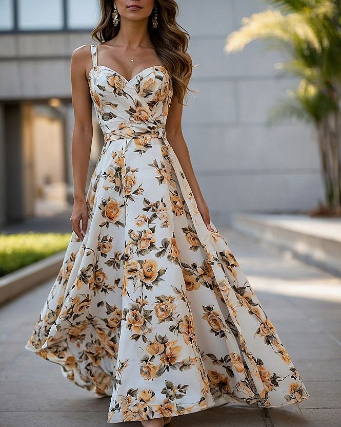 Adding a White Floral Maxi Dress to Your Warm Weather Rotation