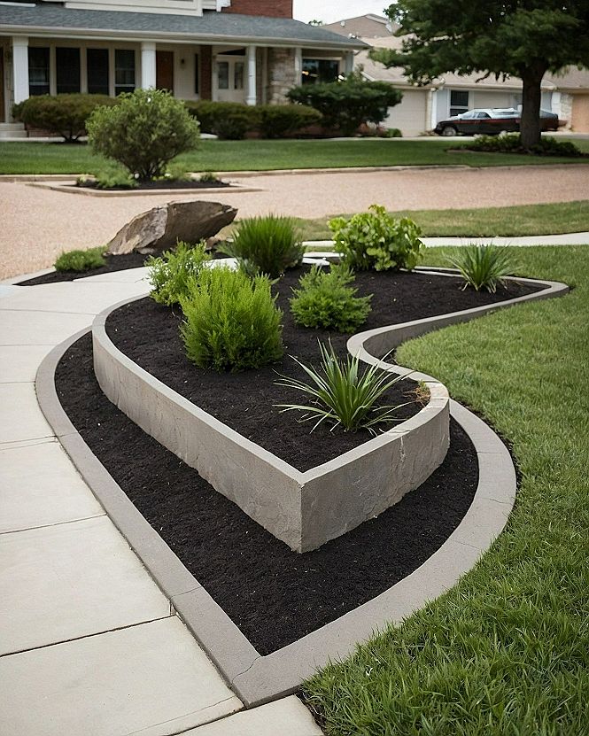 Designing Tiered Raised Beds With White Hydrangeas