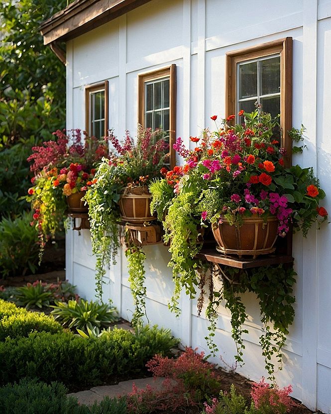 Using Wall Shelves For Potted Plant Displays Near Windows