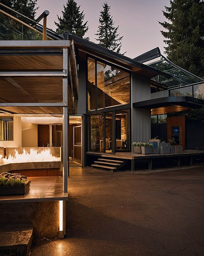 Cozy Cabin Sunset Wallpapers for Evening Inspiration