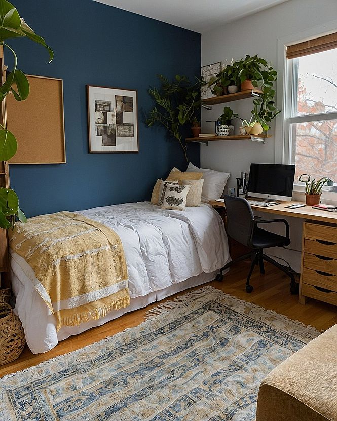 Adding Accent Walls And Floating Shelves To Small Rooms