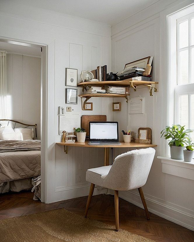 Maximizing Space With A Floating Corner Study Table