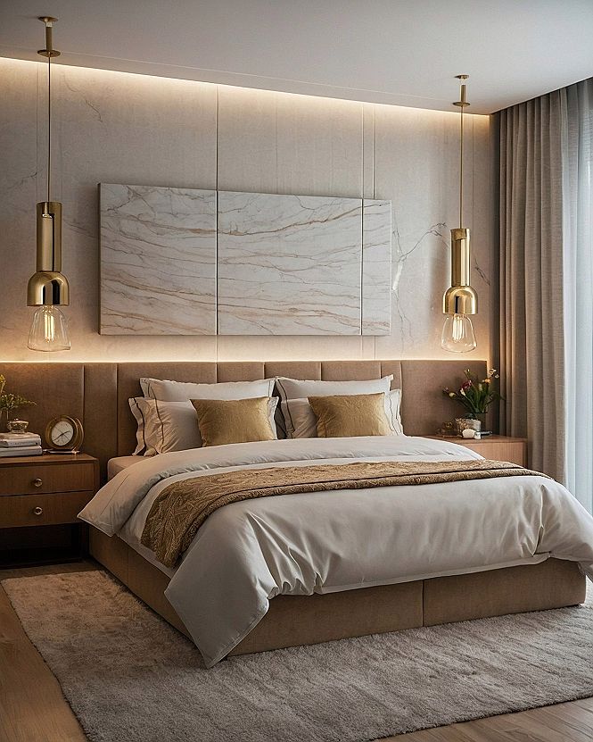 Using Hanging Pendant Lights for Minimalist Bedrooms