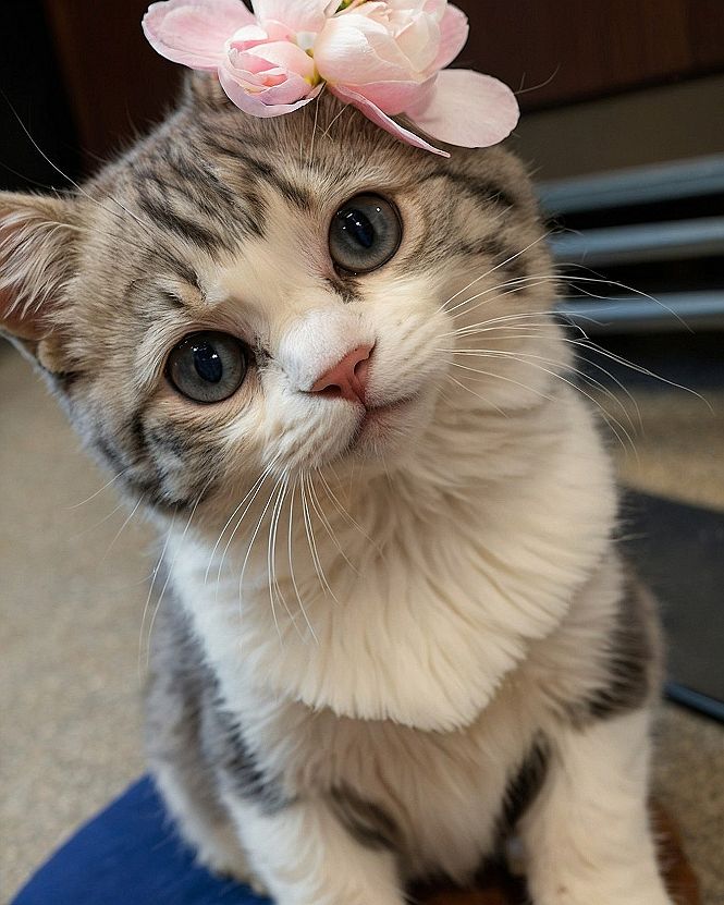Adding Floral Accents to Your Cute Kitten Wallpapers