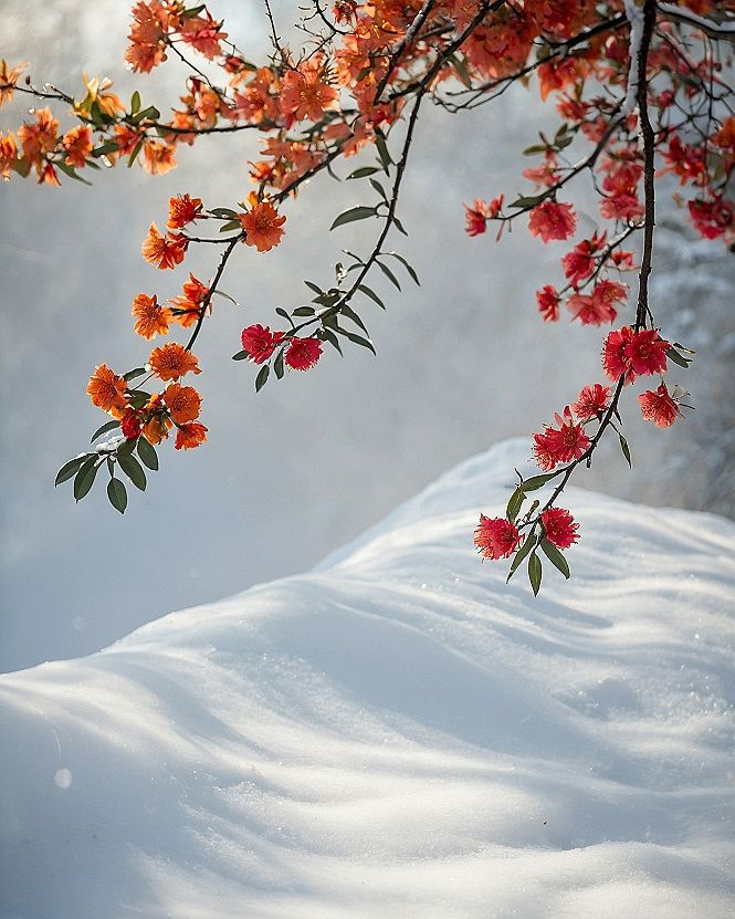 Styling Winter Blossom Wallpaper and Branches