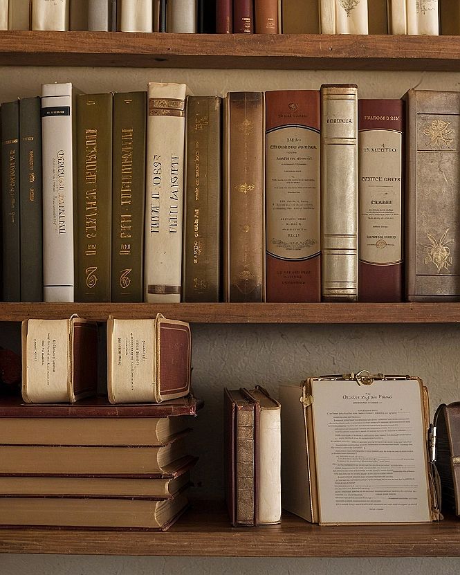 Vintage Book Spine Wallpapers for a Cozy Autumn Aesthetic