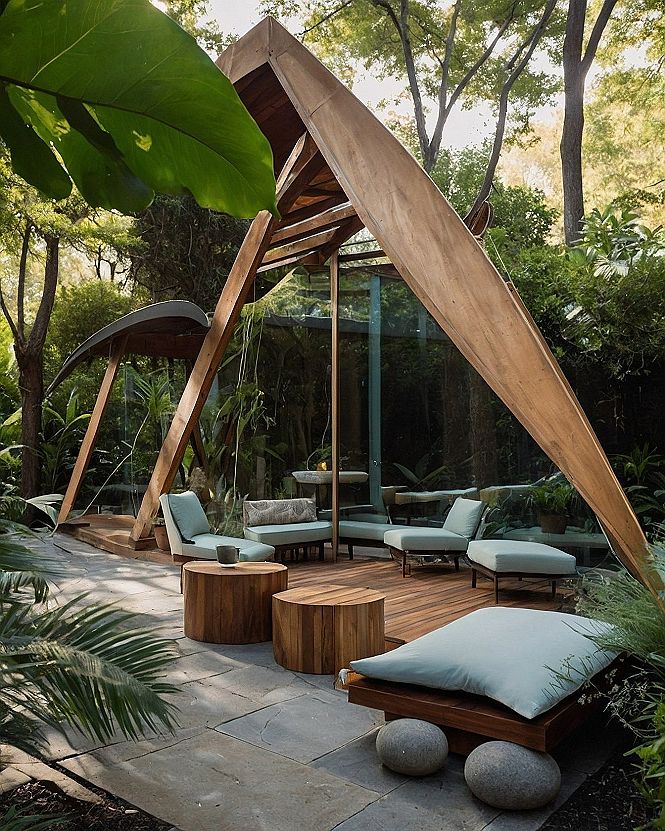 Adding a Wooden Pavilion Over Your Backyard Fire Pit