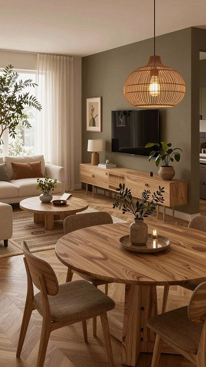 Adding Rattan Pendant Lights for Warmth