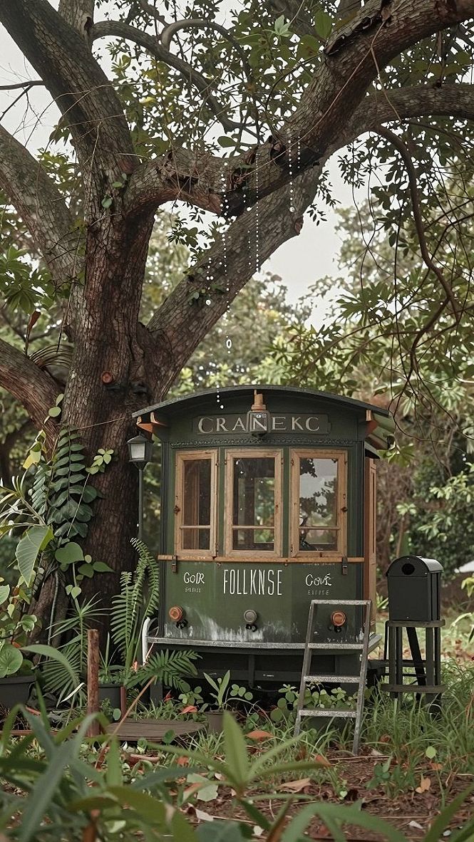 Adding a Vintage Garden Shed Under Old Trees