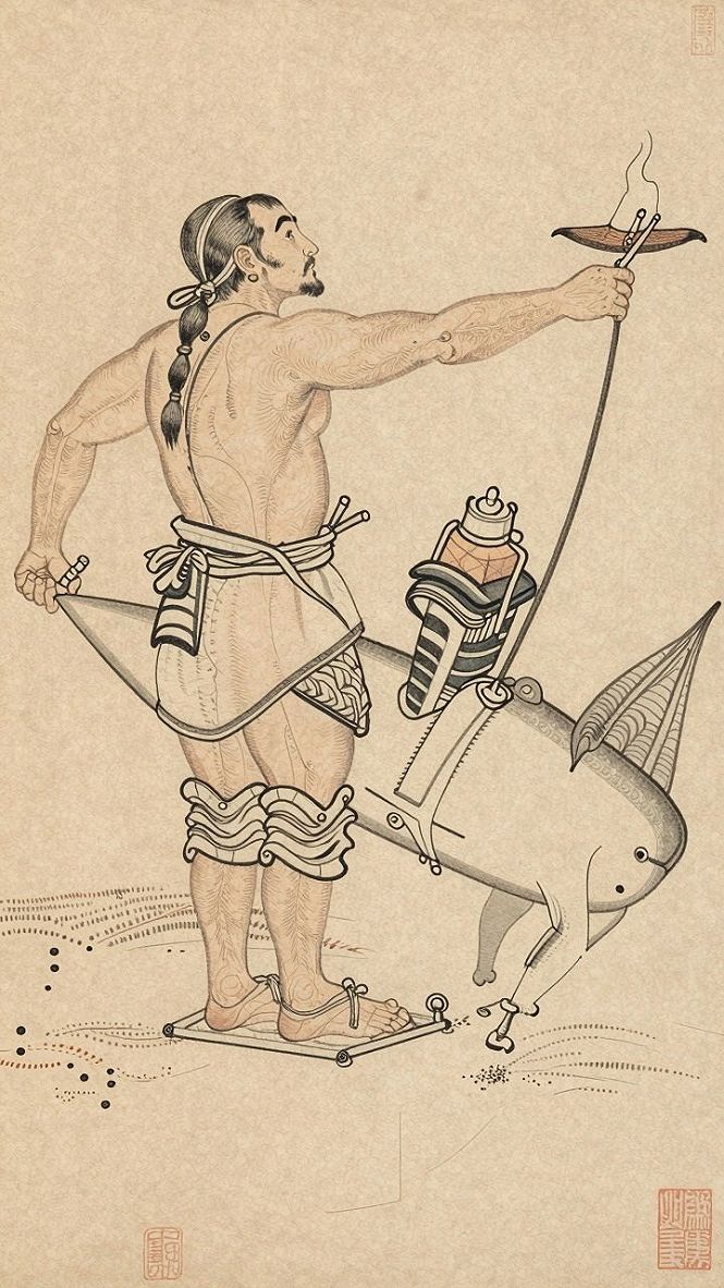 Blending Mythical Creature Concepts Into Ink Sketches