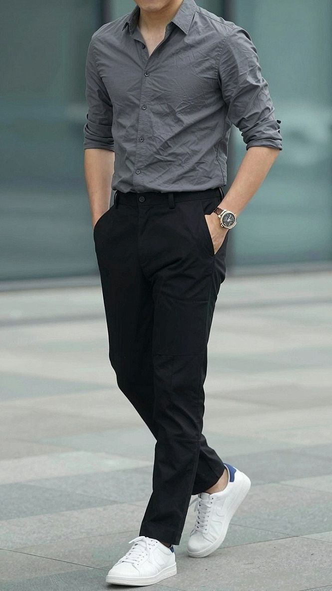 Embracing the Slate Blue Cotton Dress Shirt