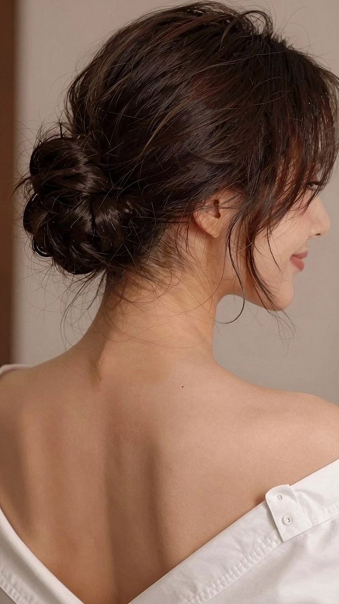 Adding Wispy Fringe Pieces To A Low Chignon