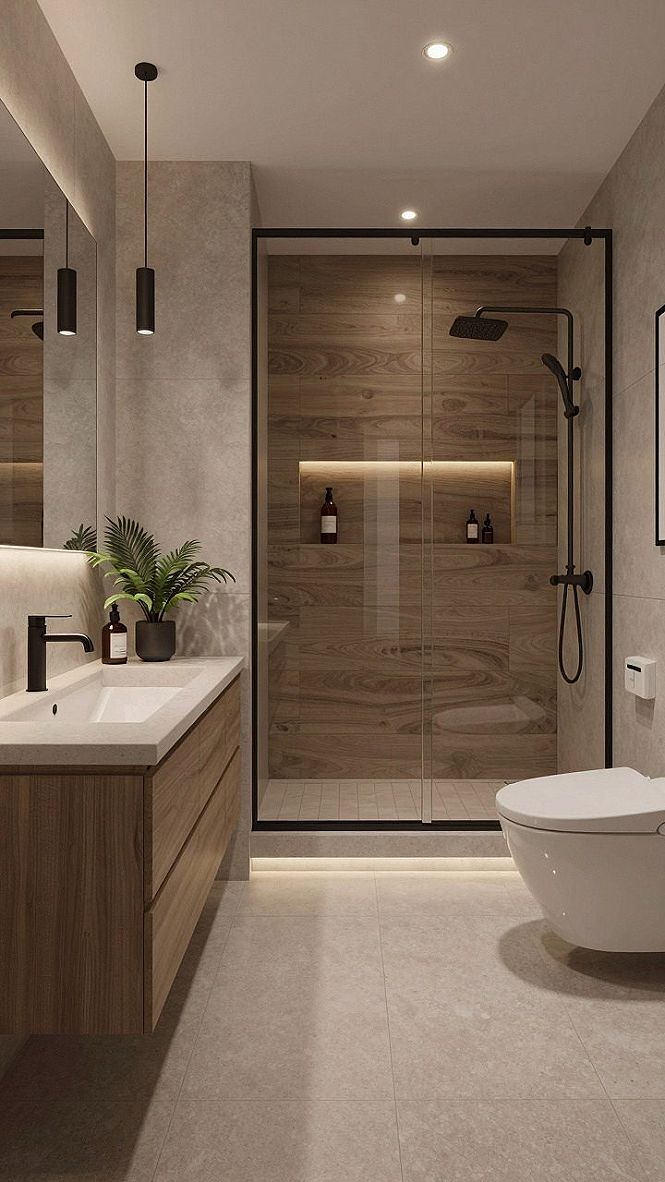 Using Recessed Wall Niches to Save Space in Compact Bathrooms