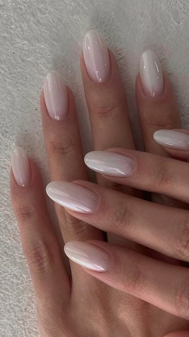 Minimalist White Chrome French Tips for September