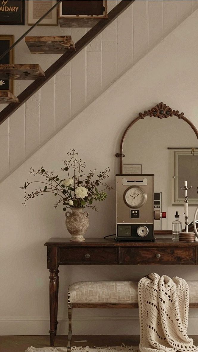Styling an Ornate Wooden Table Clock for Bedroom Charm