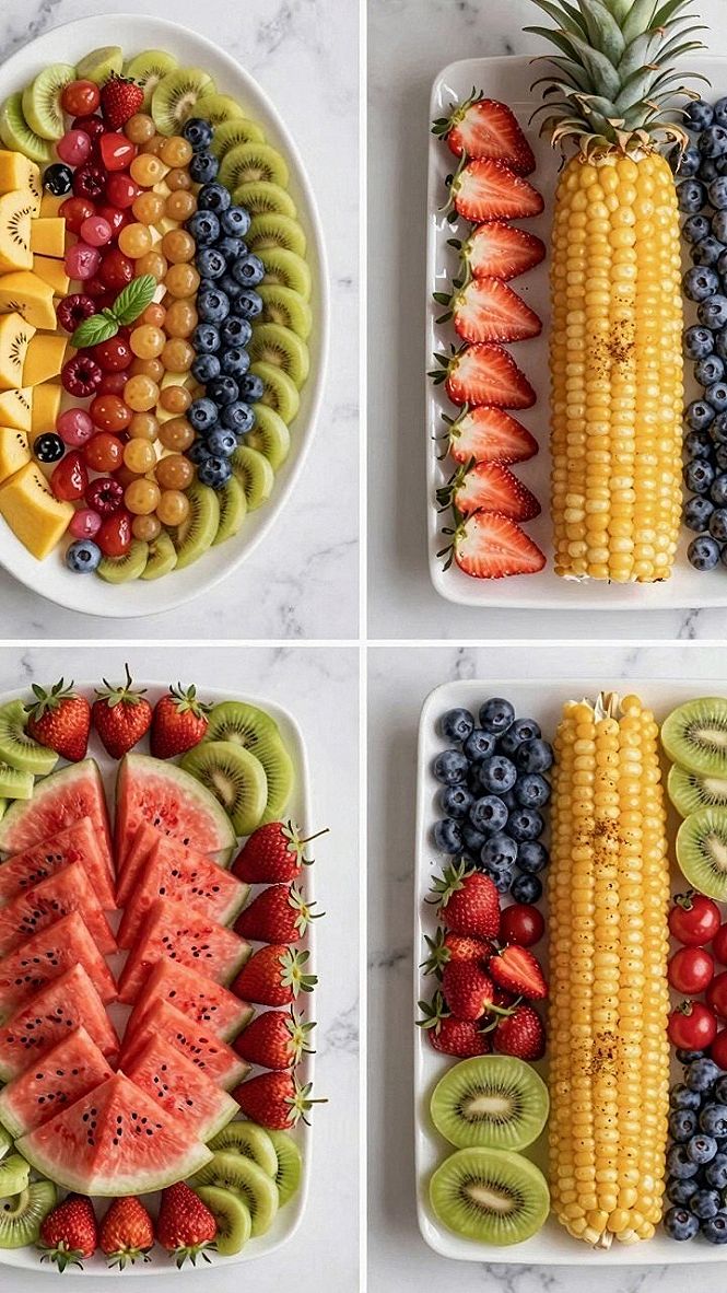 Serving Sweet Corn on a Fruit and Berry Platter
