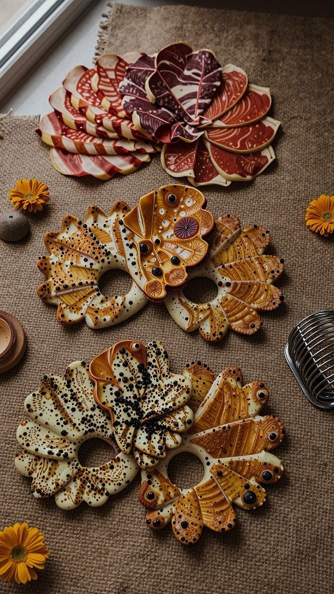 Painting and Decorating Painted Salt Dough Leaf Wreaths