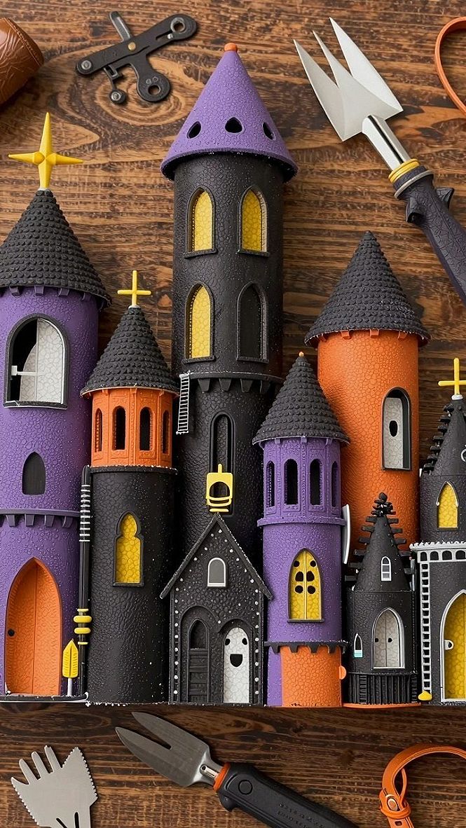 Building Spooky Cardboard Tube Castles With Kids