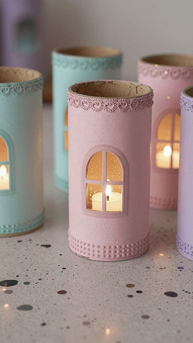 Creating Charming Candle Lanterns from Paper Tubes
