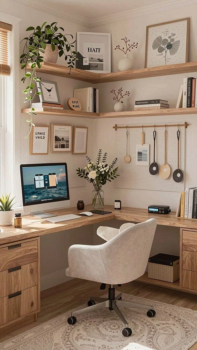 Styling Corner Desks With Wrap-Around Shelves