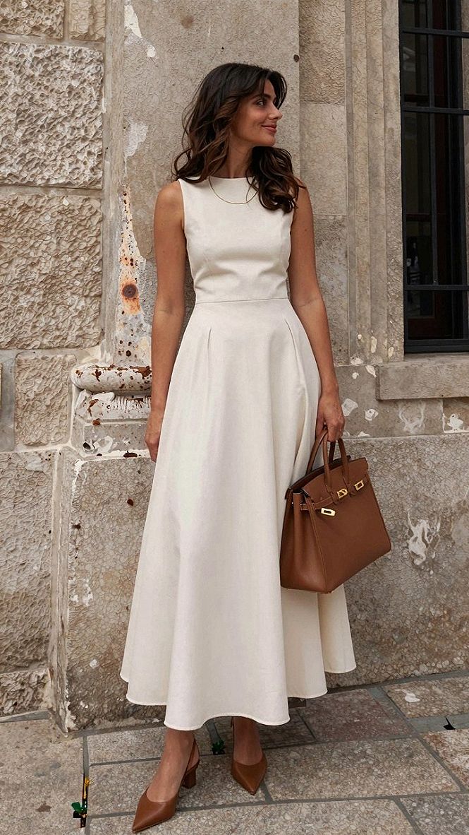 Styling a Matching Sleeveless Top and Maxi Skirt Set