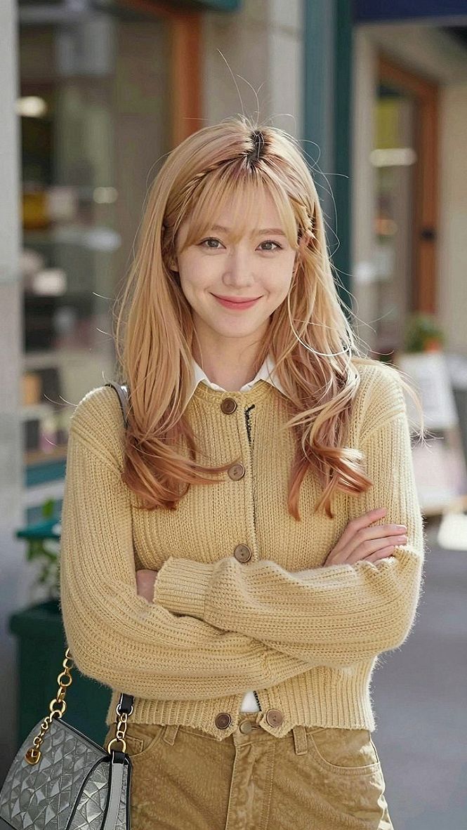 Adding Subtle Braids to Soft Bangs for Retro Charm