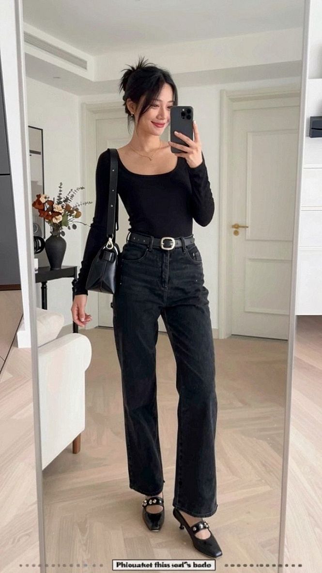 Pairing Your Embroidered Vest with a Sleek Black Top
