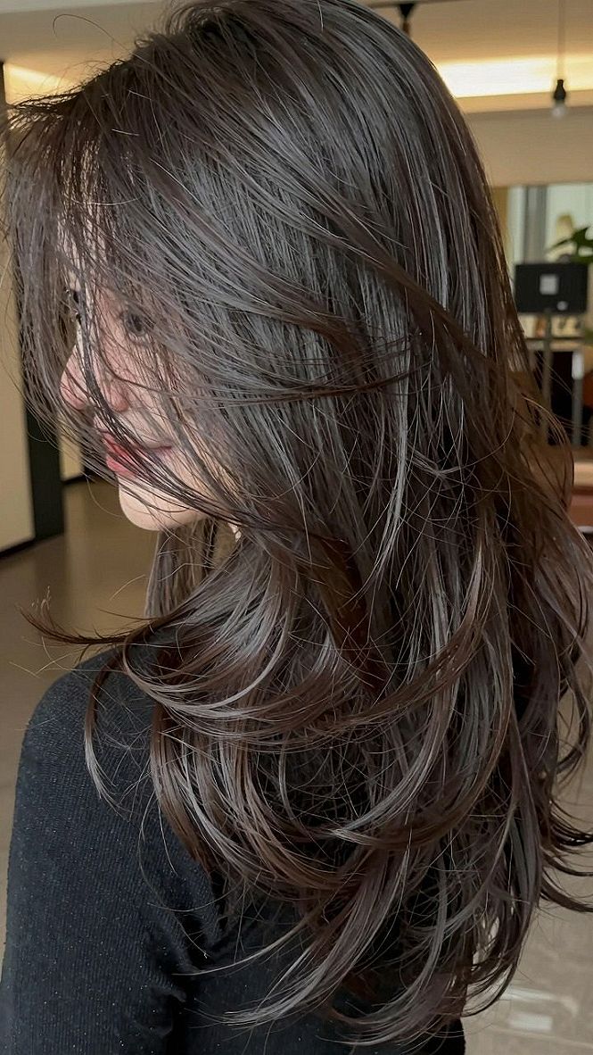 Adding Soft Highlights to Dark Brown Long Hair