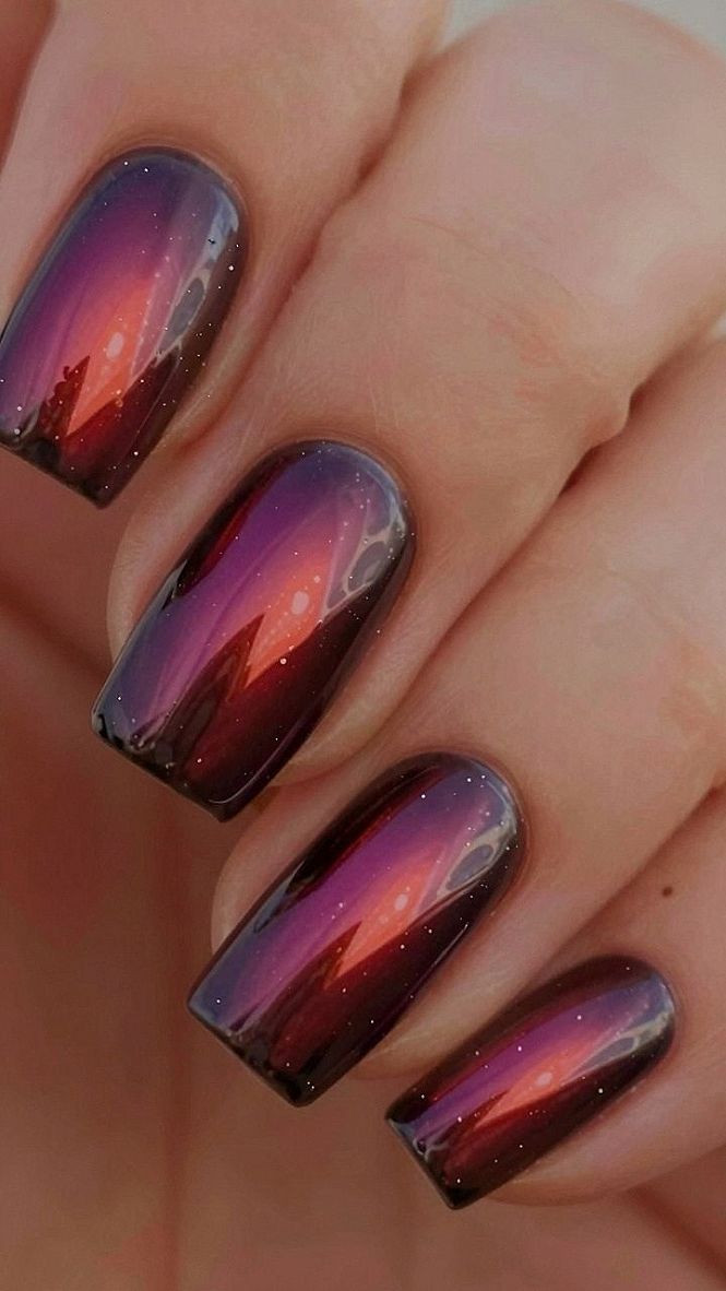 Finishing Your Goth Cat Eye Manicure with Shine