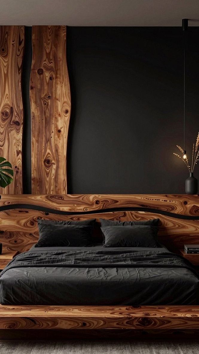 Adding Warmth with Live Edge Wood Headboards and Panels