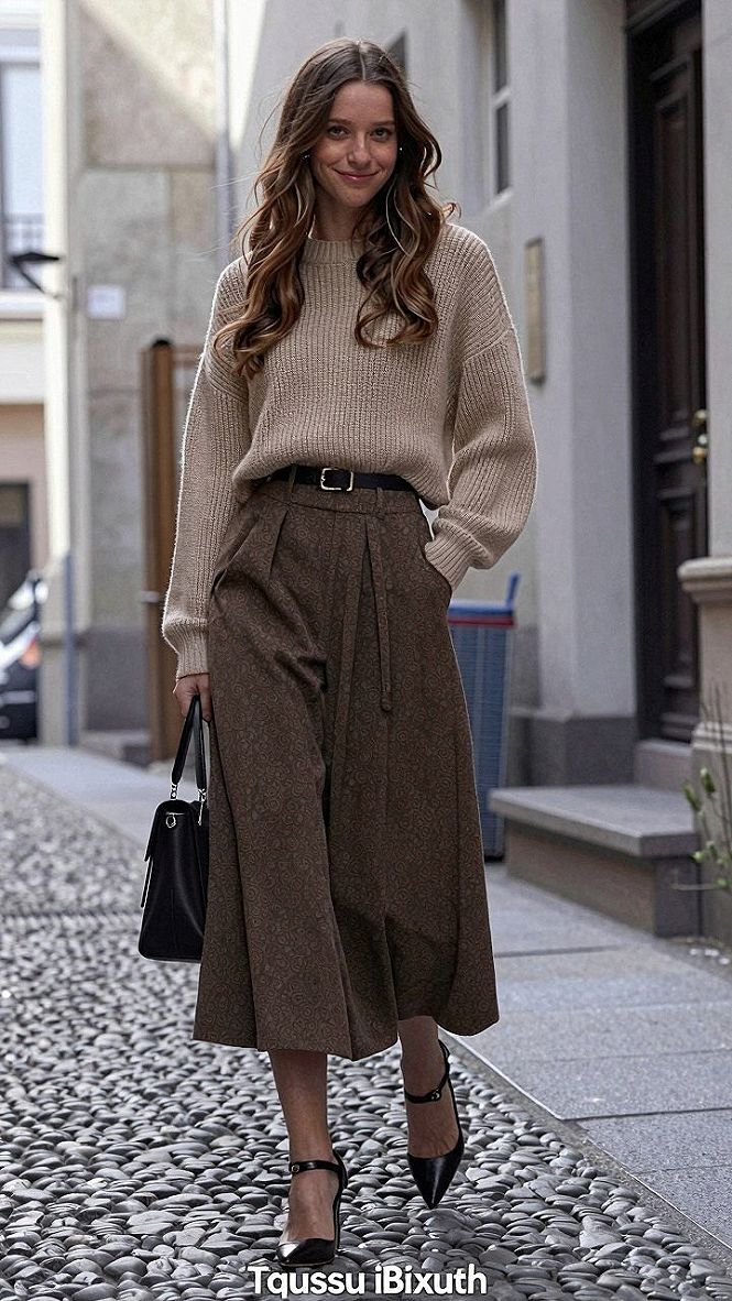 Layering a Trench Coat Over a Cozy Knit Sweater