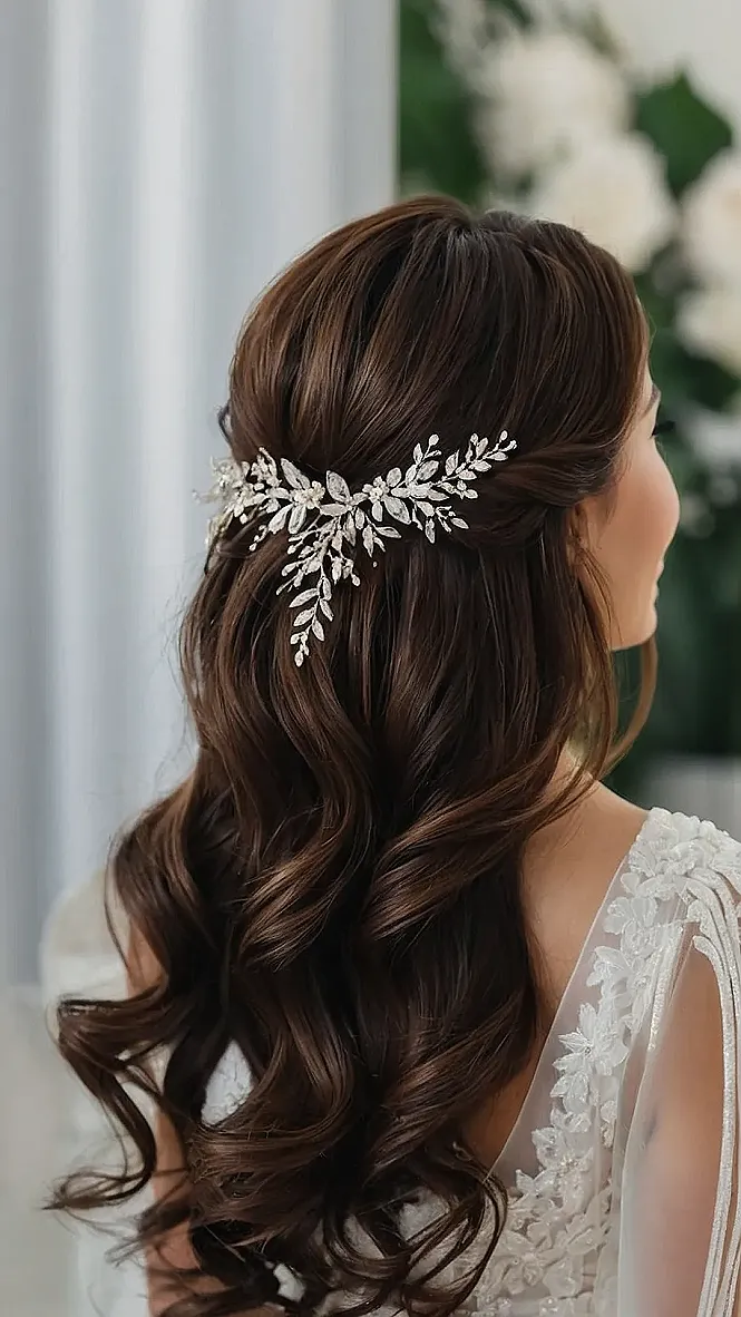 Chic Half Up Half Down Hairstyles That Will Dazzle on Your Wedding Day