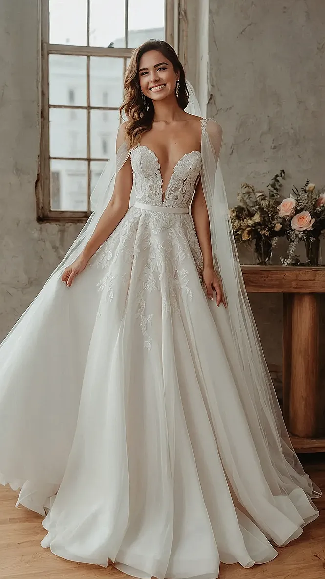 Lavender Skies Dreamy Dress Ideas for Fairytale Weddings