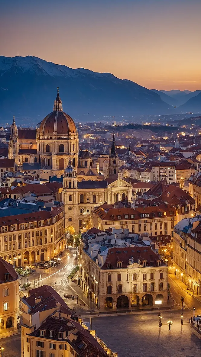 Europe's Twinkling Nights